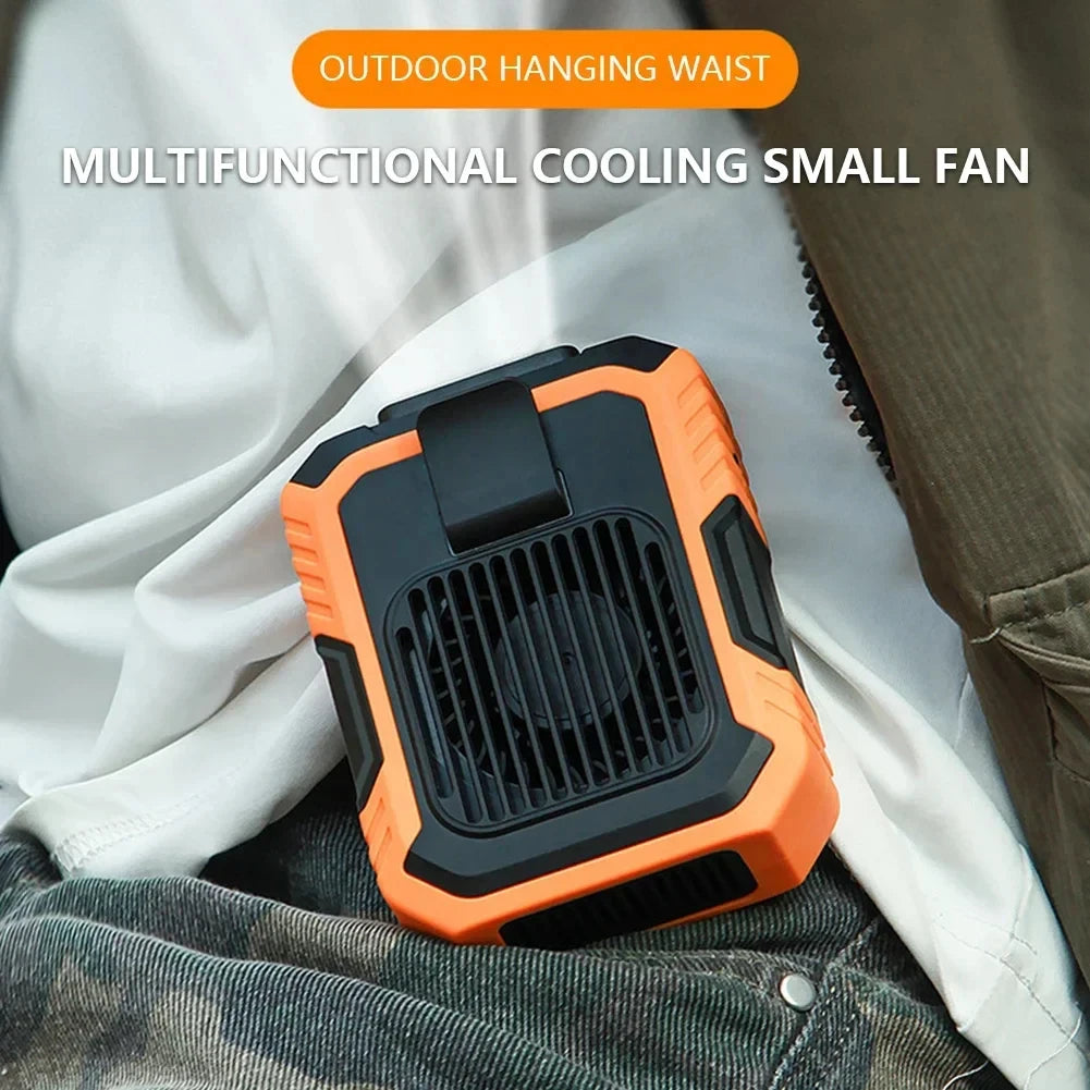 Xiaomi 4000mAh Wearable Personal Fan: Portable 3-Speed USB Rechargeable Waist Fan with Emergency Mobile Power for Outdoor Use